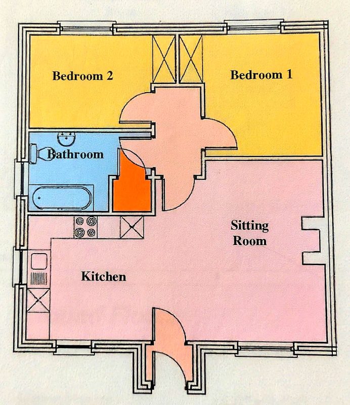 Floor plan of Wild Atlantic Haven cottage